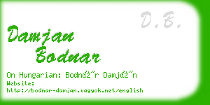 damjan bodnar business card